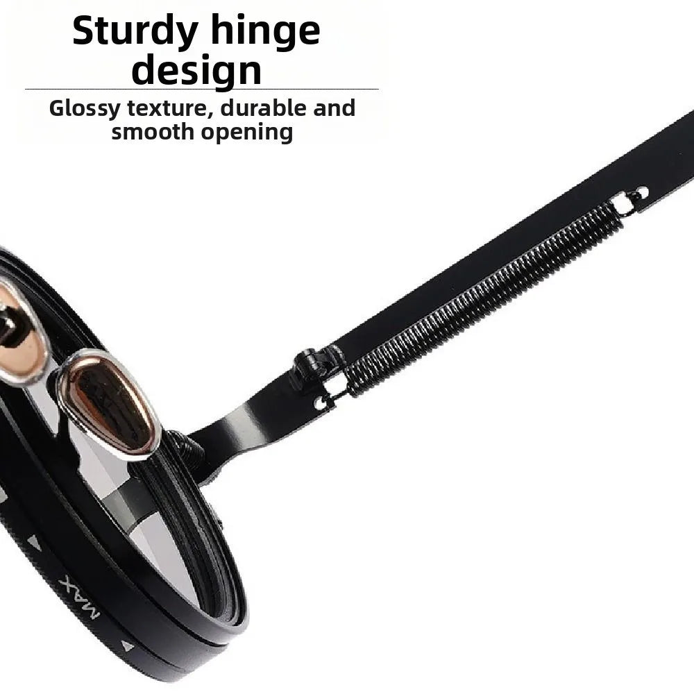 ND9 Round Retro Anti-UV Sunglasses with Case | Cycling Fishing Retro Sunglasses PLUSH