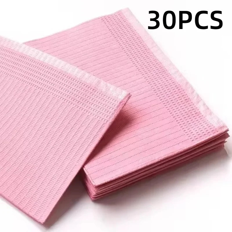 Disposable Nail Table Mats Waterproof Work Surface Covers 30/60pcs Nail Table Mats PLUSH Pink-30PCS