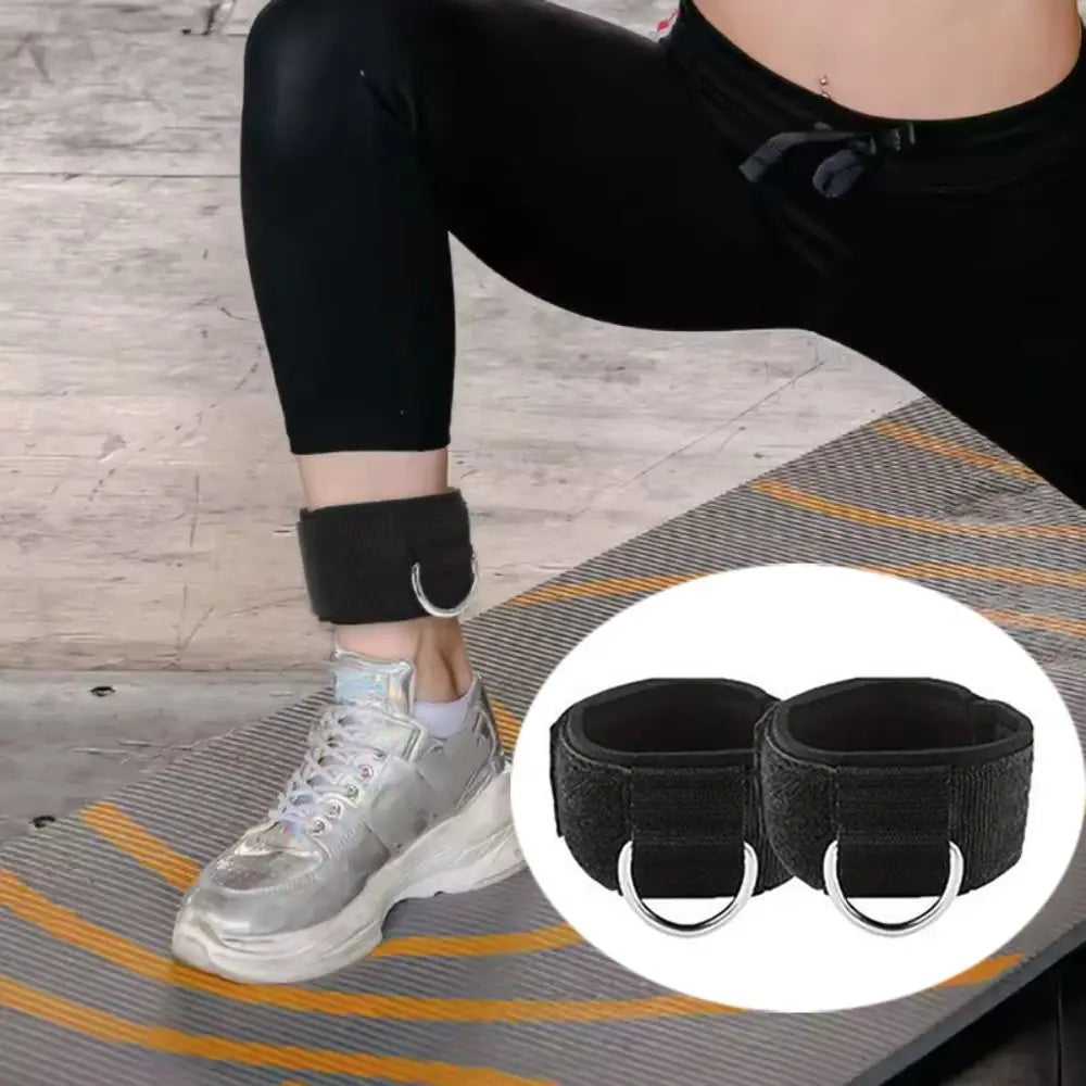 2pcs D-Ring Ankle Cuff Straps – Adjustable Gym Training Brace Ankle Cuff Straps PLUSH