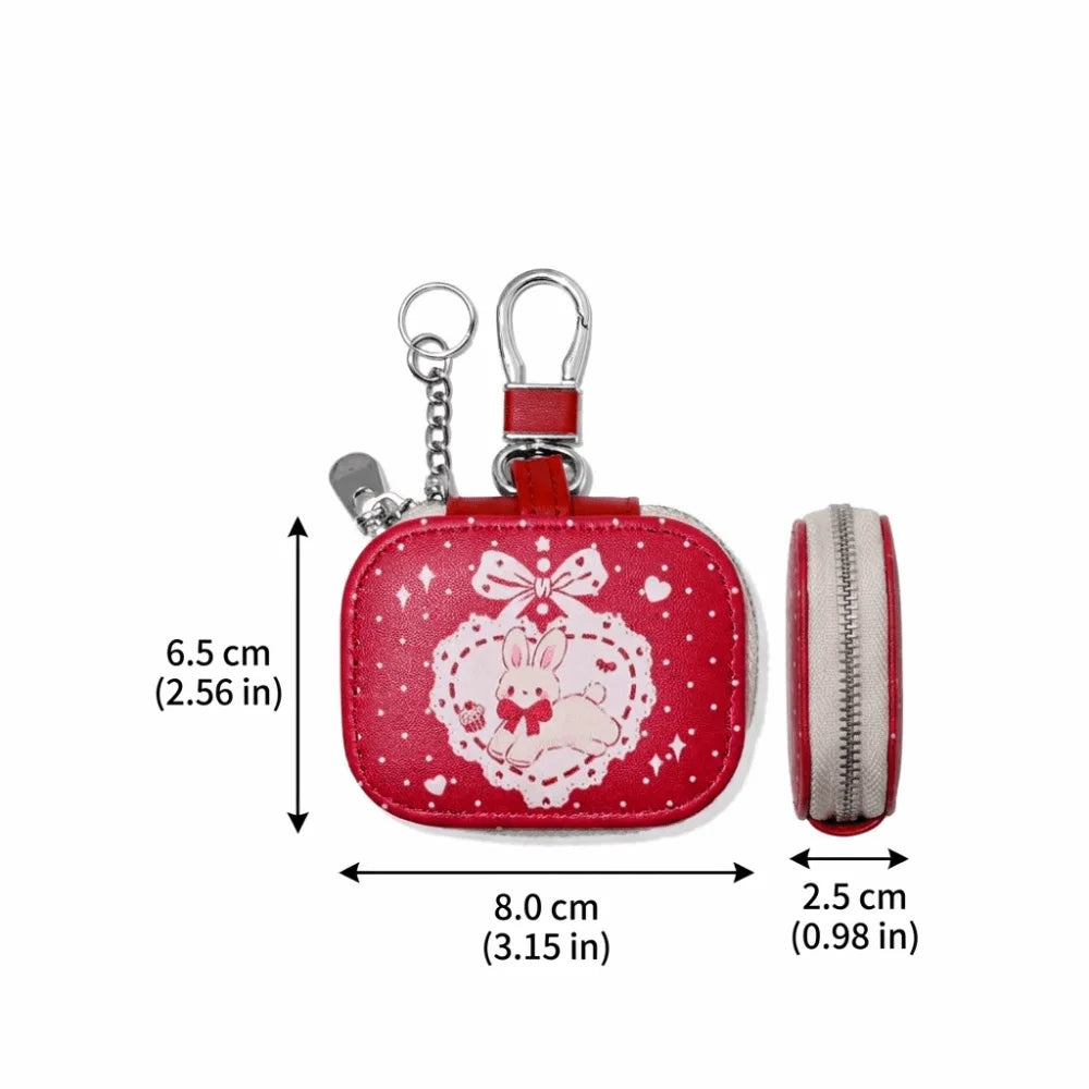 Cartoon Mini Key Pouch with Chain – Cute PU Leather Bag Mini Key Pouch PLUSH