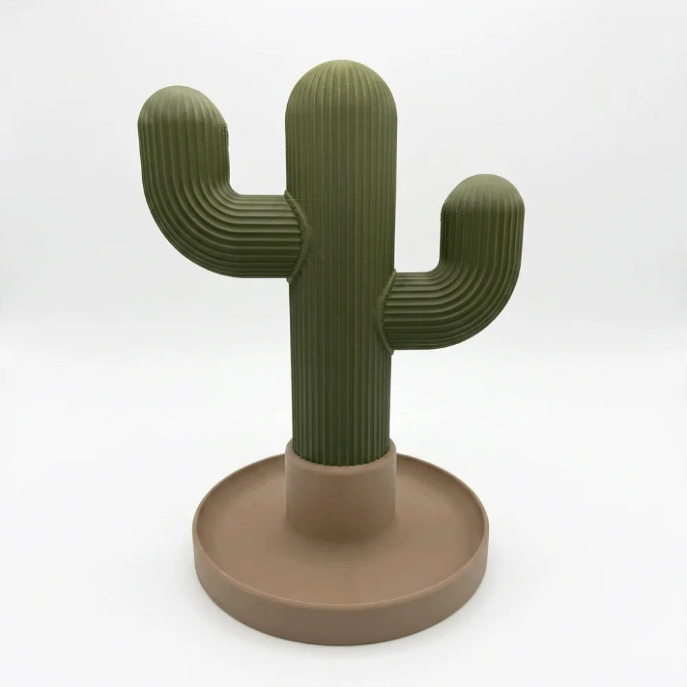 Cactus Headphone Stand & Desk Organizer | 3D Printed Decor Desk Organizer Stand PLUSH