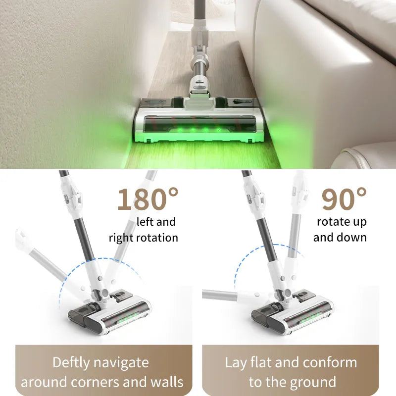 Cordless Stick Vacuum 15000Pa LED Display | Floor, Carpet & Pet Cordless Stick Vacuum PLUSH