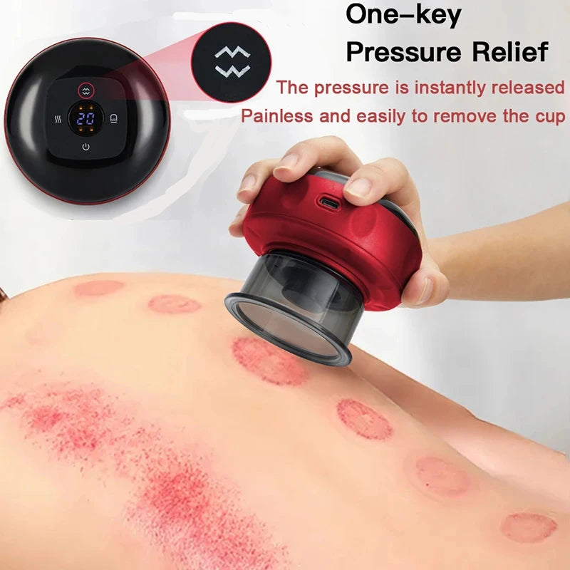 Smart Electric Heated Cupping Massager – Back, Neck & Body Electric Cupping Massager PLUSH