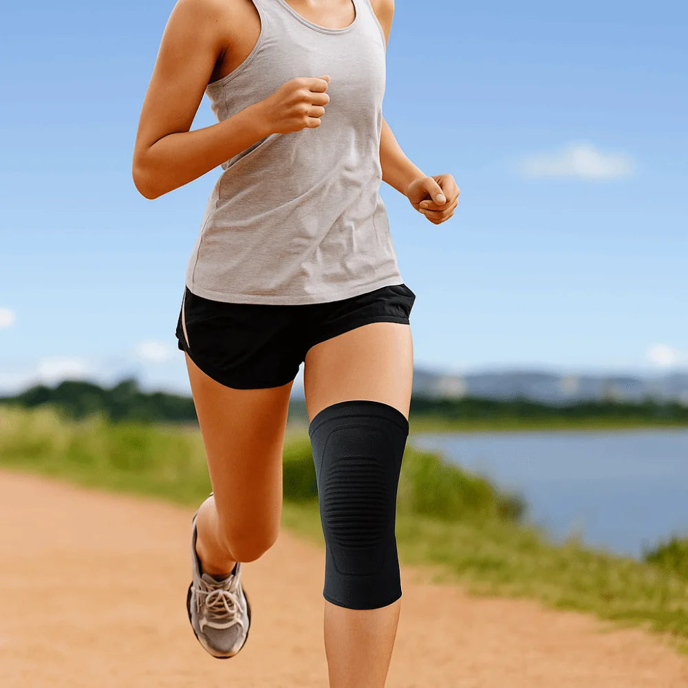 Nylon Compression Knee & Elbow Support Sleeves – 1 Pair Compression Support Sleeve PLUSH