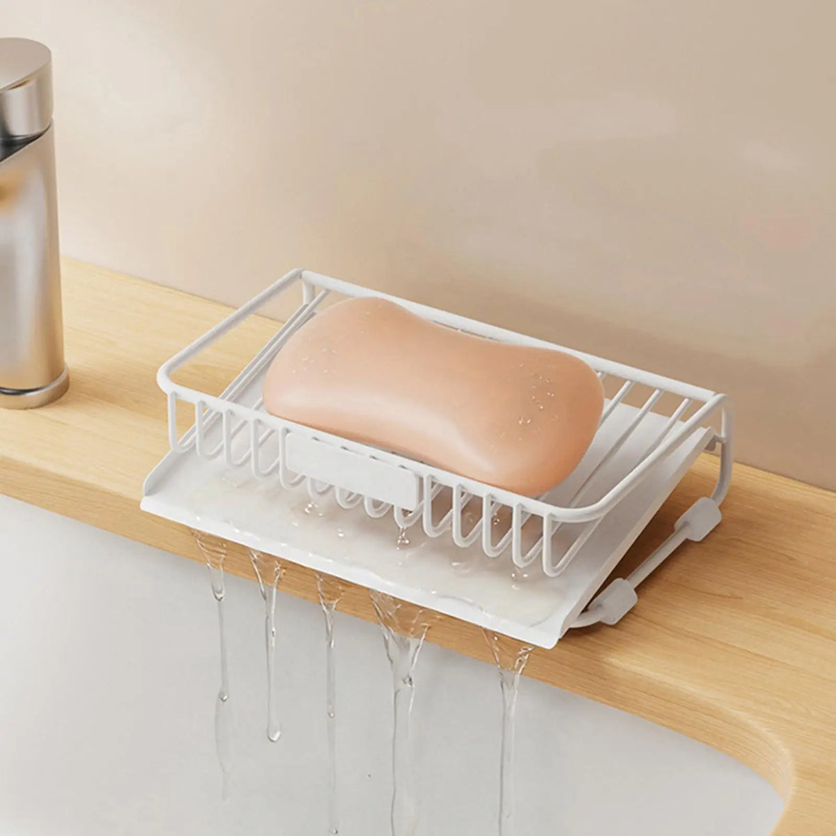 Soap Rack Drainer – Bathroom & Kitchen Sink Organizer Shelf Soap Rack Drainer PLUSH