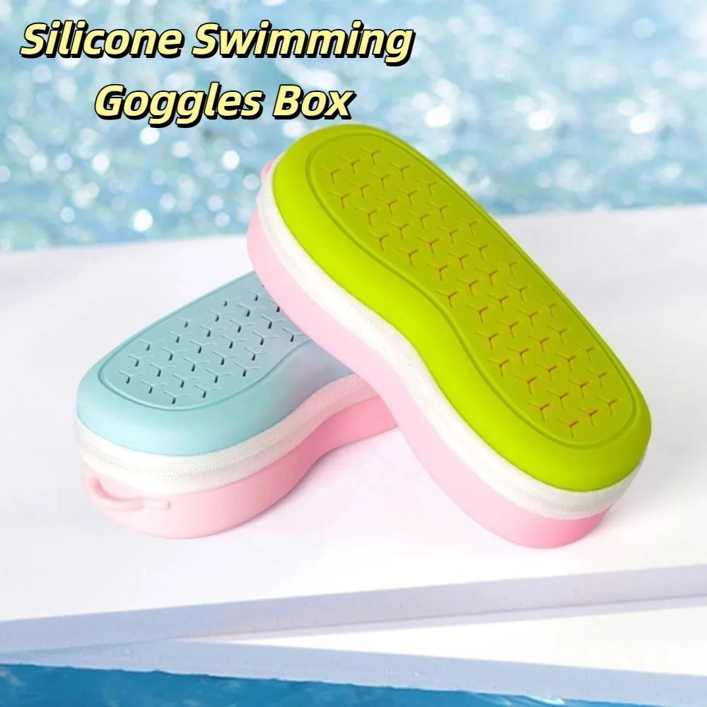 Silicone Swim Goggle Case – Breathable Hollow Storage Box Goggle Storage Case PLUSH