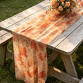 Maple Leaf Tulle Table Runner – Sheer Fall Farmhouse Decor Table Runner PLUSH Orange 31.50 x 78.74 in