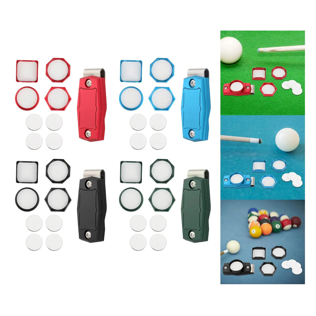 Tooyful Billiard Chalk Holder with Belt Clip – 4 Shapes Billiard Chalk Holder PLUSH
