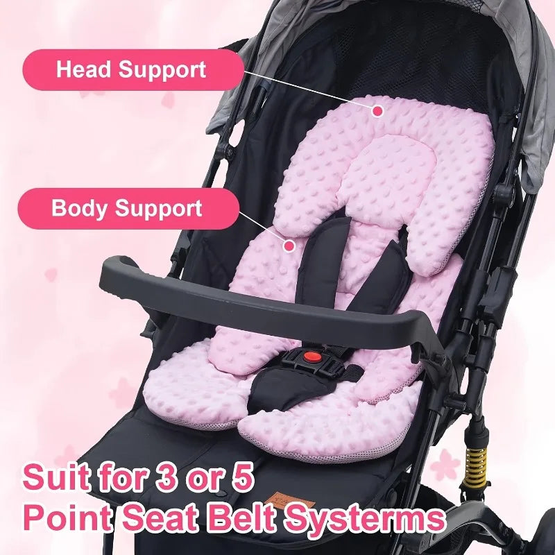 2-in-1 Reversible Baby Stroller Seat Cushion | Warm & Breathable Baby Stroller Seat Pad PLUSH