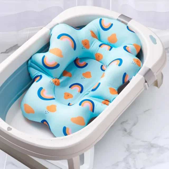 Foldable Baby Bath Seat Support Mat – Anti-Slip Tub Cushion Baby Bath Mat PLUSH 2
