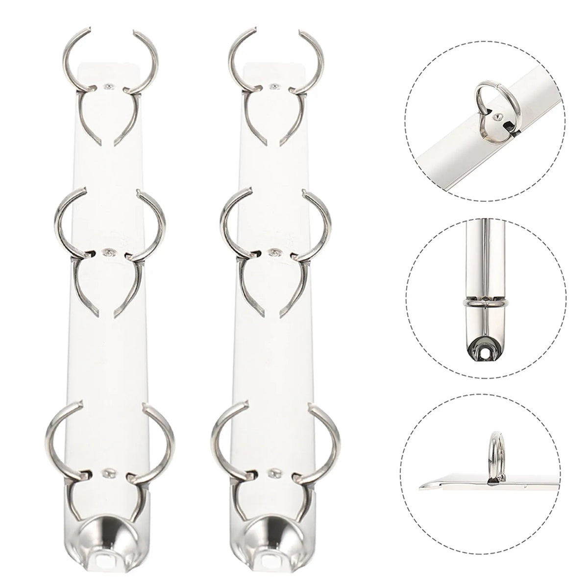2-Pack A4 Metal Ring Binder Spine Mechanism – Smooth Polish Ring Binder Mechanism PLUSH Default Title