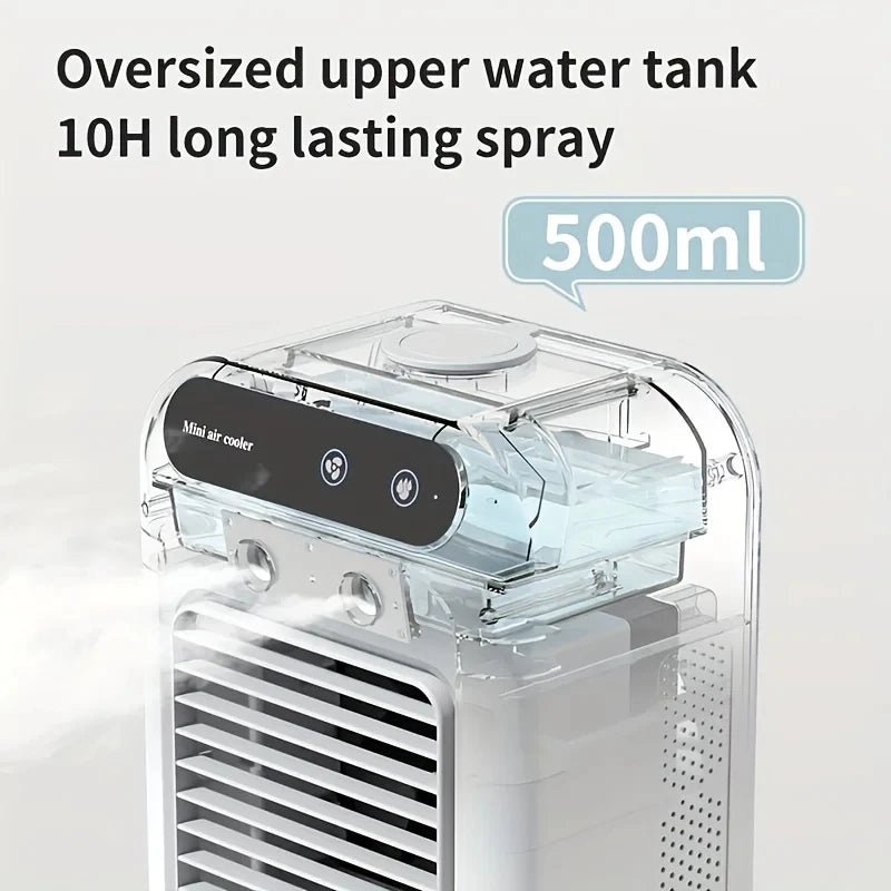 Mini Portable Desktop Air Cooler Fan with Humidifier – USB Portable Desktop Fan PLUSH