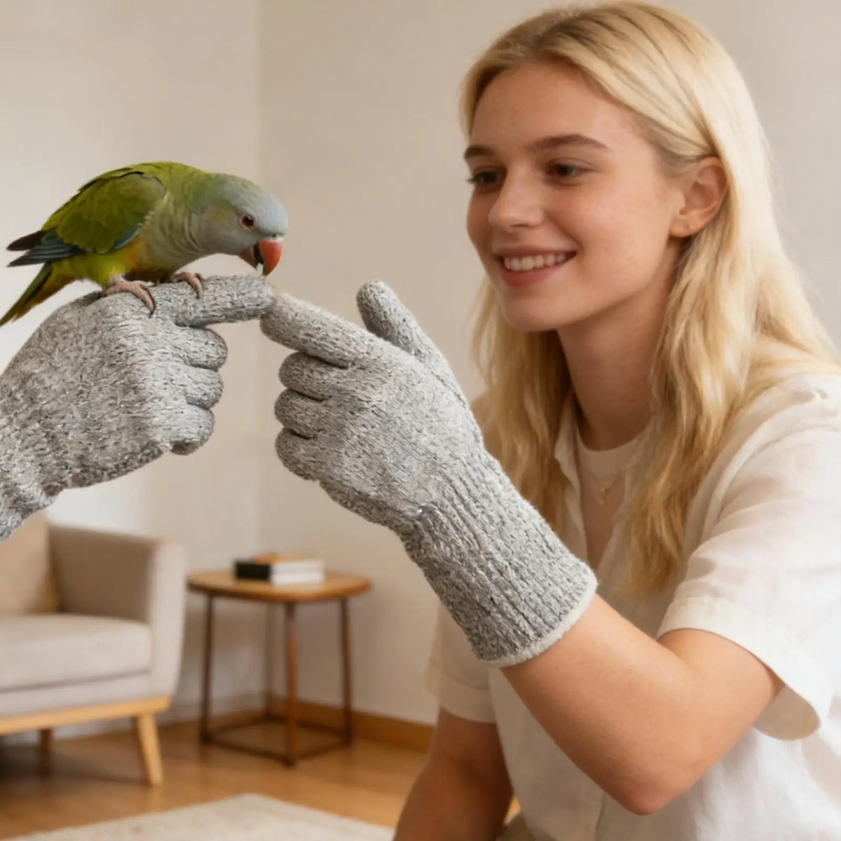 Bite-Proof Pet Gloves | Scratch Resistant – Grooming & Falconry Pet Handling Gloves PLUSH