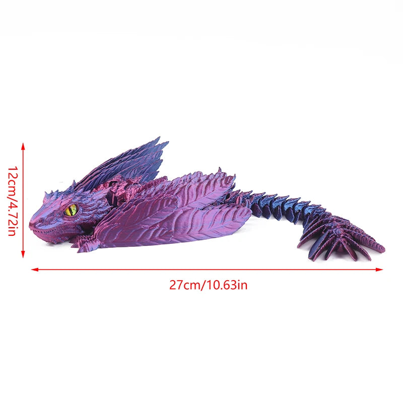 3D Printed Articulated Dragon Archaeopteryx Model Toy Articulated Model Toy PLUSH