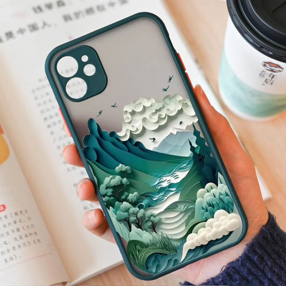 Landscape iPhone Case | Mountains & Rivers Shockproof Cover iPhone Phone Case PLUSH -3 For iPhone 6 6s