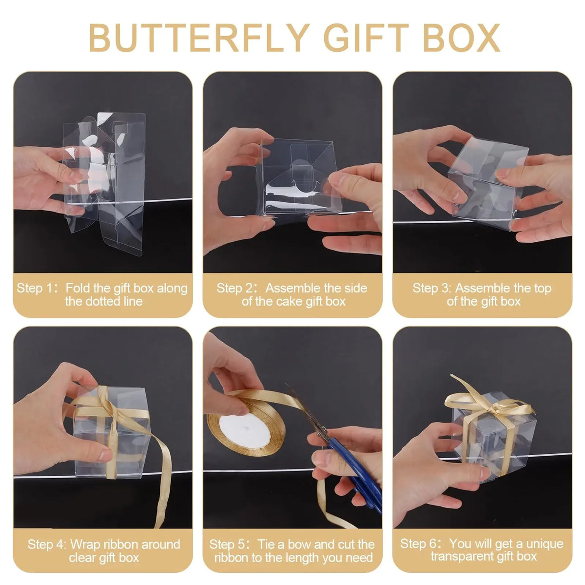 50pcs Clear Favor Boxes 2x2x2" | Wedding & Party Gift Boxes Party Favor Boxes PLUSH