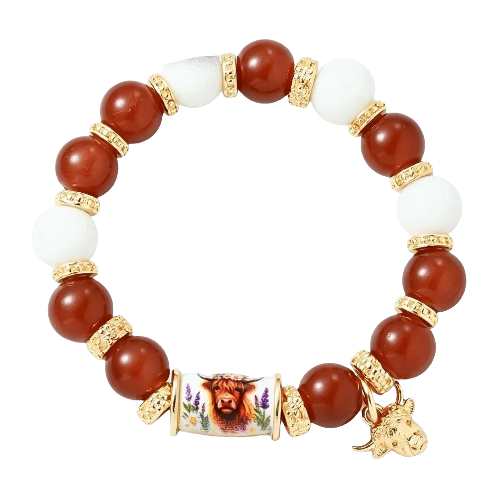 Hummingbird Butterfly Bee Sunflower Beaded Bracelet Women Beaded Bracelet PLUSH Highland Cattle