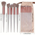 13-Piece Soft Cosmetic Brush Set – Eye Shadow, Foundation & More Cosmetic Brush Set PLUSH Brown 13pcs