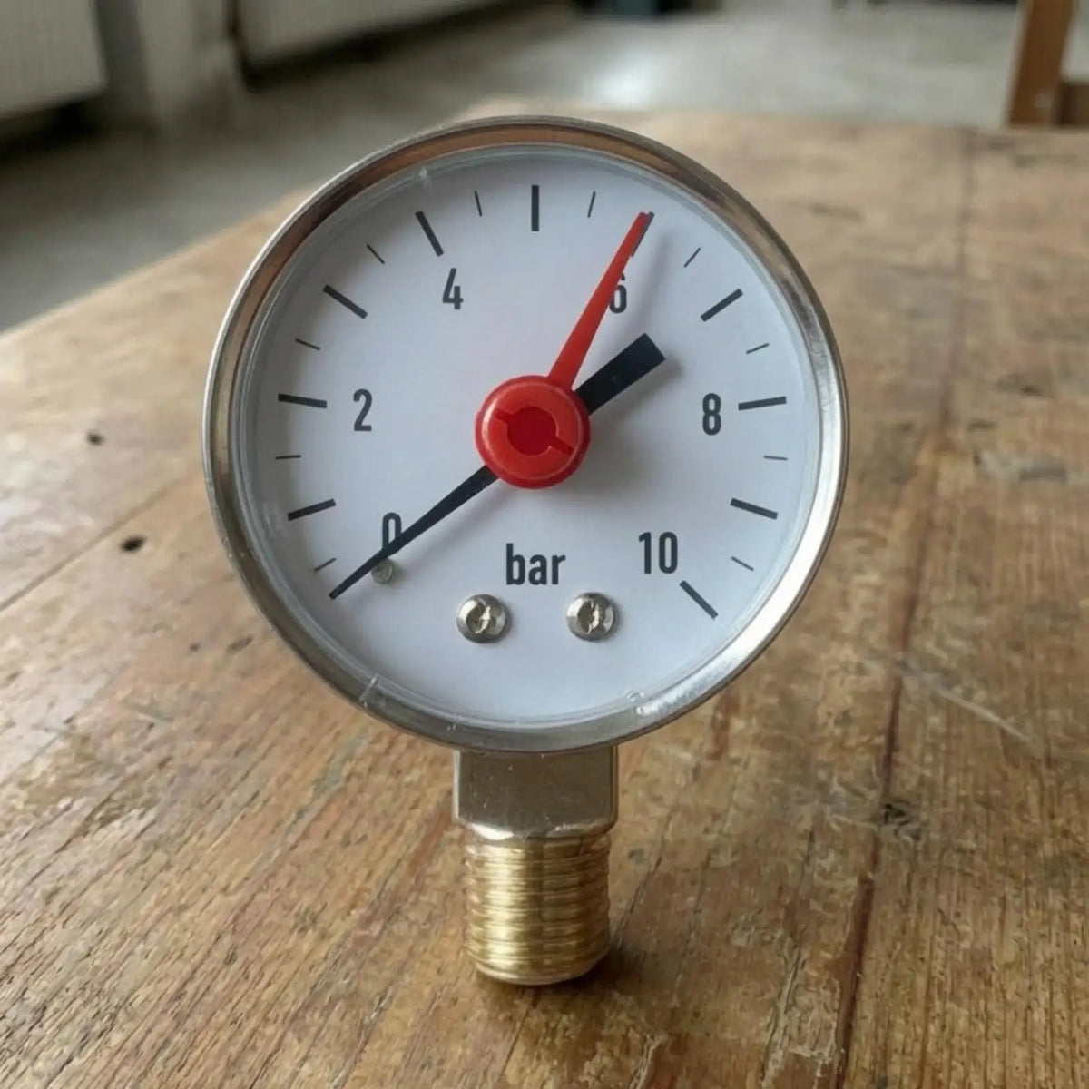 Mechanical Pressure Gauge Brass Connector | 50mm 0-10 Bar Mechanical Pressure Gauge PLUSH