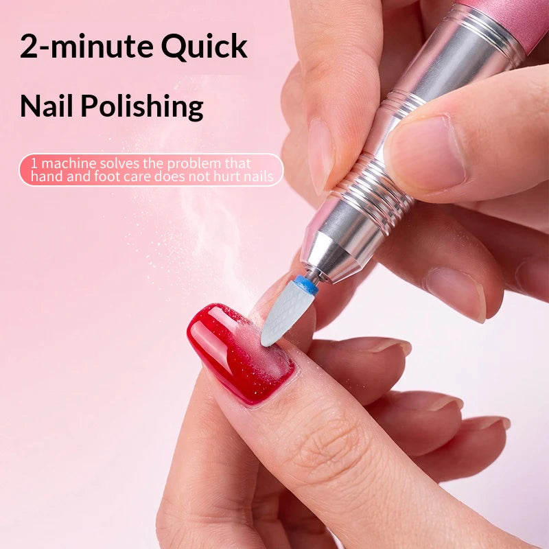 USB Electric Nail Drill & Sanding Belt – Manicure Polish Kit Electric Nail Drill PLUSH