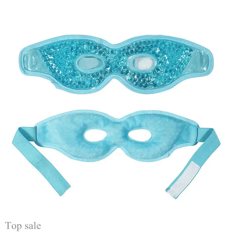 Reusable Hot Cold Gel Eye Mask – Cooling & Warming Compress Gel Eye Mask PLUSH Blue