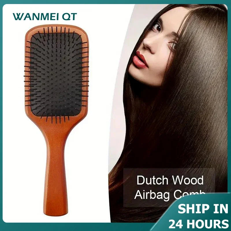 Wooden Airbag Massage Comb – Anti-Static Curly Hair Brush Hair Massage Comb PLUSH