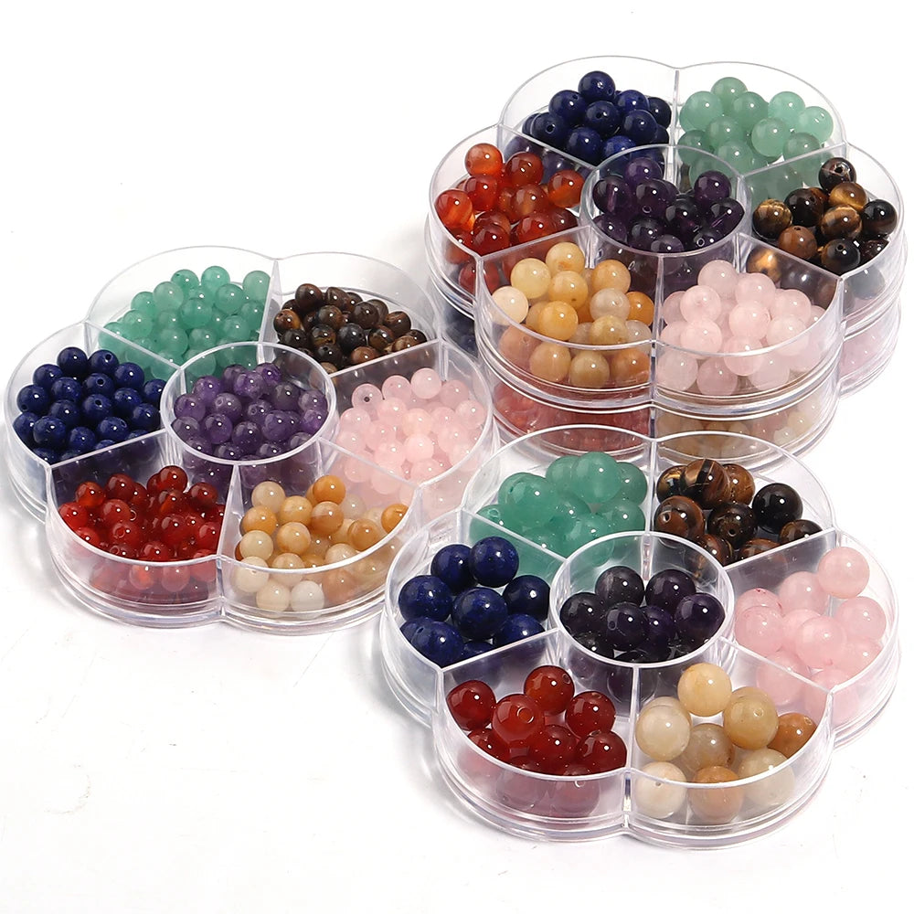 7 Chakra Natural Stone Agate Crystal Beads – DIY Jewelry Natural Stone Beads PLUSH