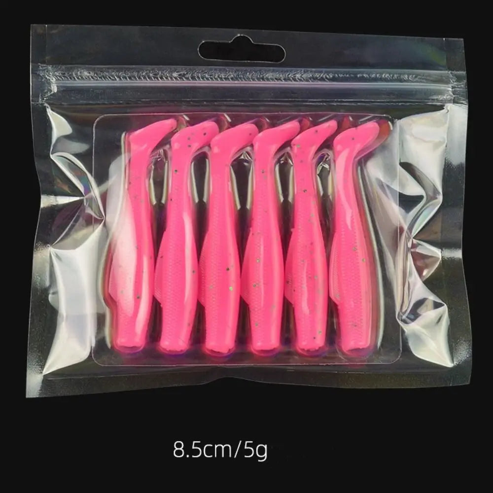 T-Tail Soft Silicone Swim Lures 6cm/8.5cm – Multicolor Bait Set Soft Fishing Lures PLUSH 8.5cm-style 9