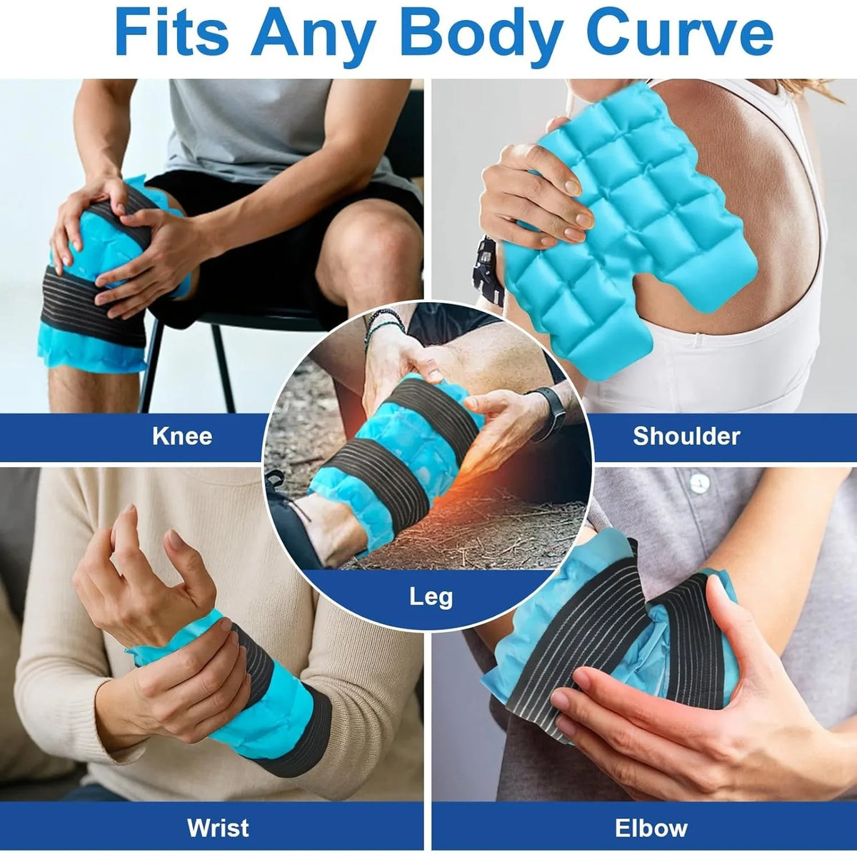 Reusable Knee Hot Cold Therapy Wrap – SAP Gel Cooling Pad Hot Cold Therapy Wrap PLUSH