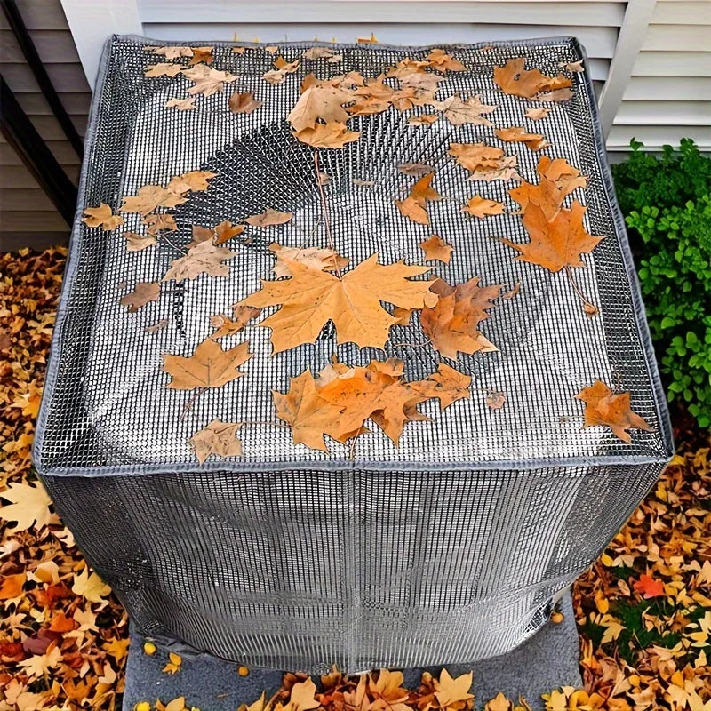 Outdoor Mesh AC Cover – Black Window Air Conditioner Cover AC Unit Cover PLUSH
