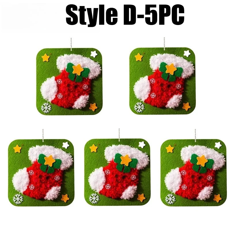 Felt Craft Kit for Kids – DIY Sewing Threading Painting Kids Craft Kit PLUSH Style D-5PCS