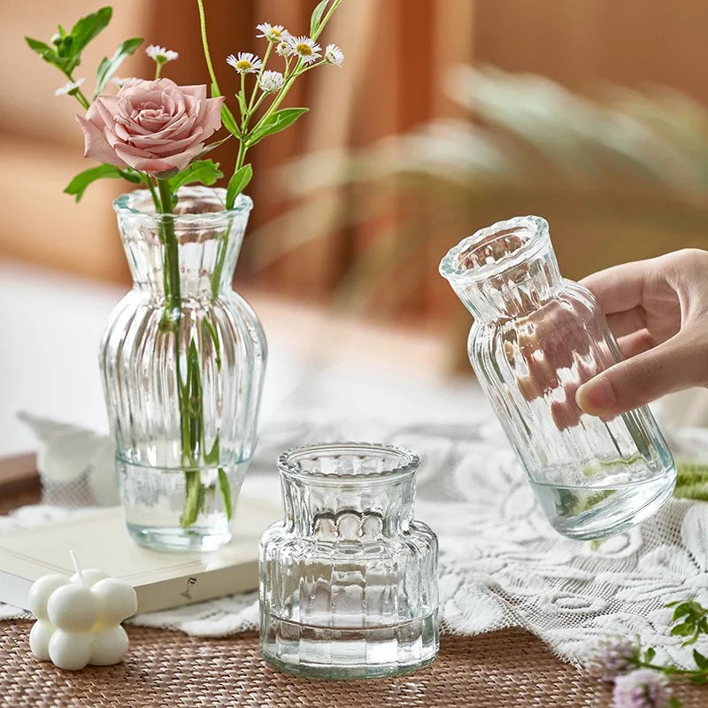 Handmade Carved Glass Vase – Gothic Hydroponic Planter Gift Decorative Glass Vase PLUSH