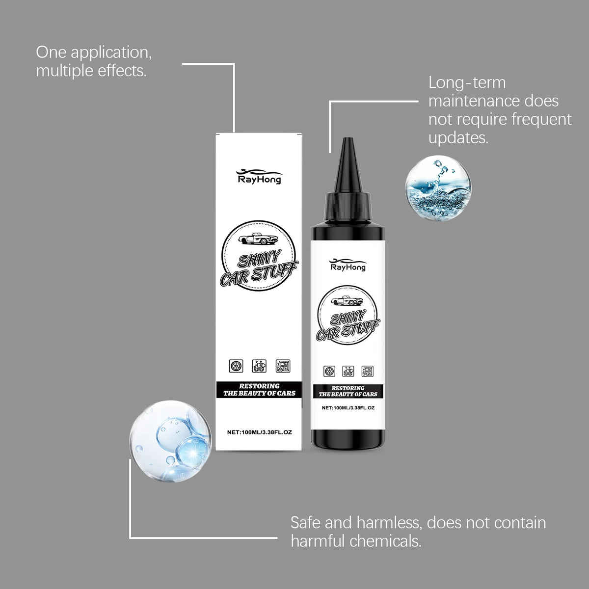 RayHong Nano Car Paint Restorer & Scratch Remover 100ml Car Paint Restorer PLUSH