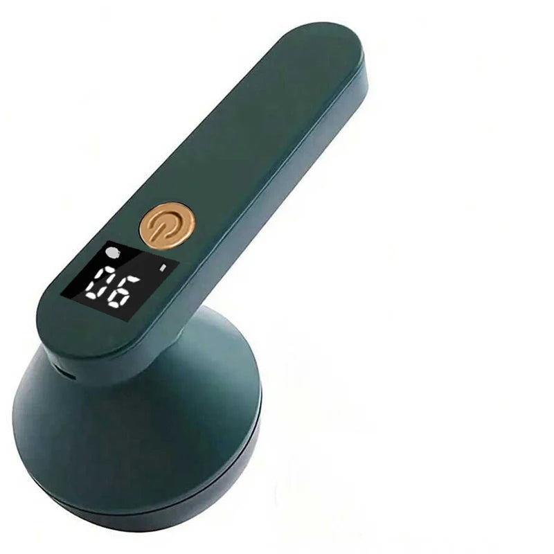 Portable USB Fabric Shaver & Lint Remover with Digital Display Fabric Shaver PLUSH green