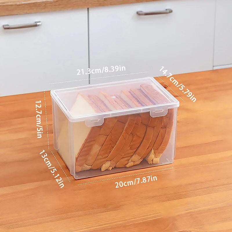 Airtight Bread Box – Clear Plastic Bread Storage Container Bread Storage Box PLUSH
