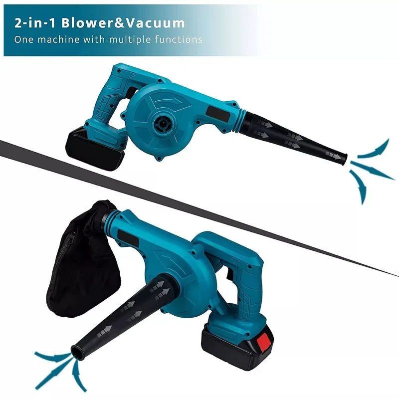 2-in-1 Cordless Air Blower & Vacuum for Makita 18V Battery Cordless Air Blower PLUSH