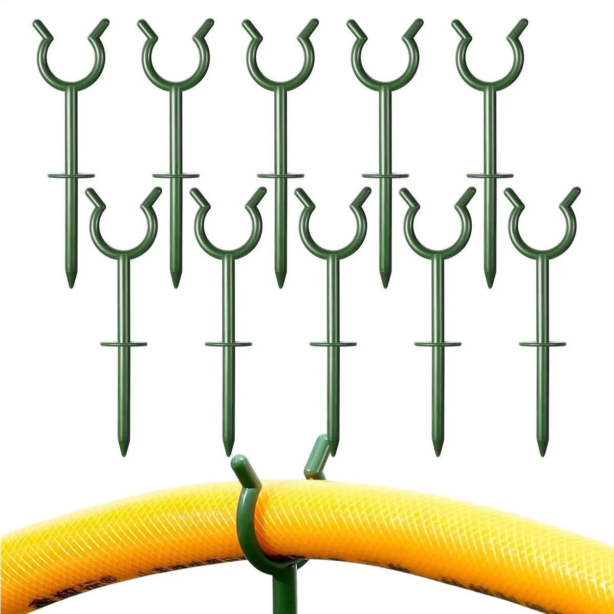 10-Pack Garden Hose Guide Stakes – Anti-Tangle Lawn Holder Garden Hose Guide PLUSH