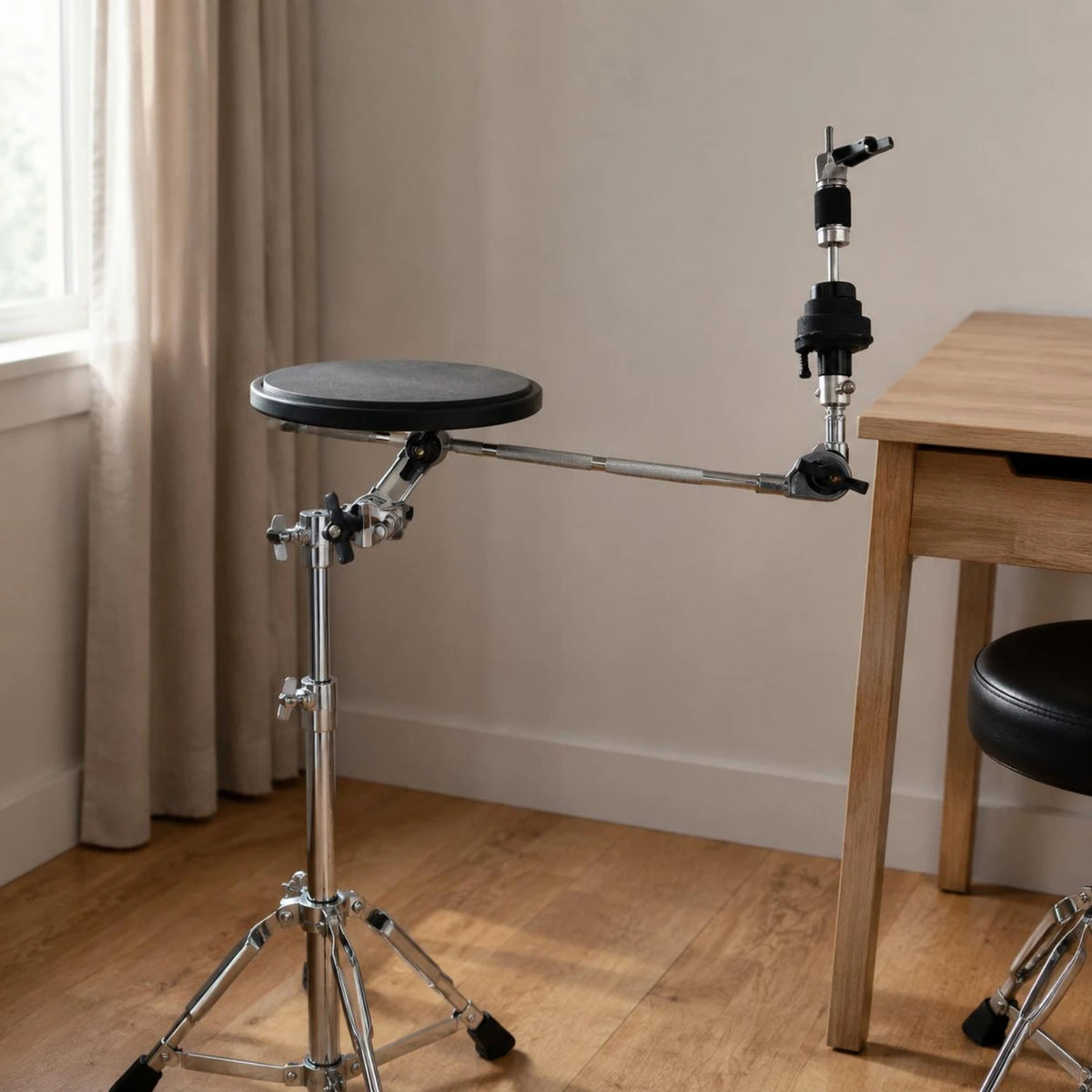 Cymbal Stand Extension Arm – Adjustable Rod Clamp Bracket Cymbal Stand Accessory PLUSH