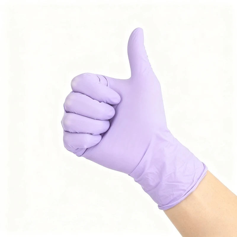 Light Purple Nitrile Gloves 20/50/100 Pack – DIY & Beauty Disposable Nitrile Gloves PLUSH 50PCS L