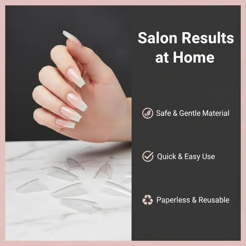 60pcs Nail Dual Forms – Gel & Acrylic Extension Guides Nail Extension Forms PLUSH