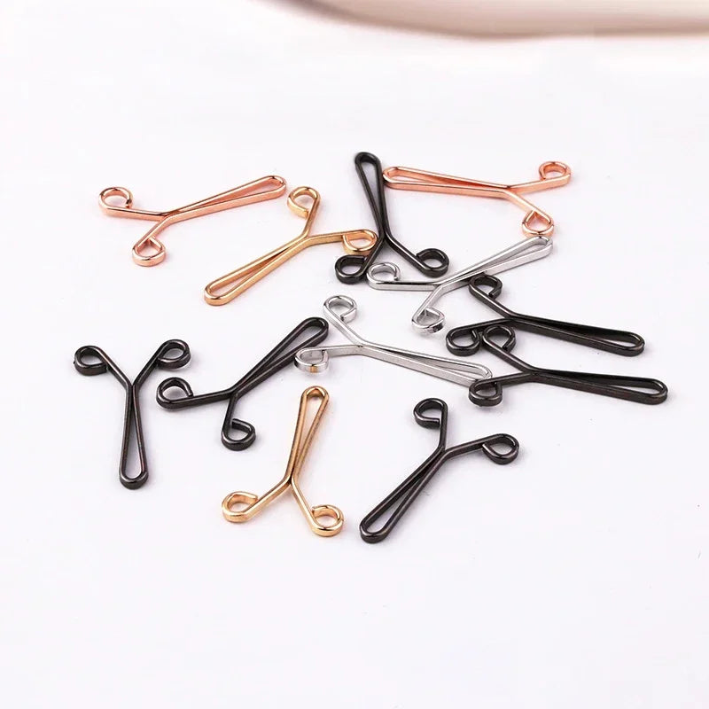 10pcs U-Shape Waist Tightener Snap Buttons – Detachable Pants Clips Clothing Fasteners PLUSH