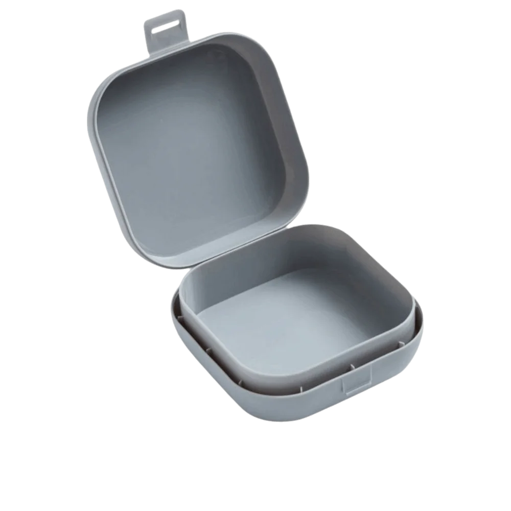 Portable Jewelry Box Square Plastic Desktop Organizer Jewelry Storage Box PLUSH Simple Grey