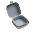 Portable Jewelry Box Square Plastic Desktop Organizer Jewelry Storage Box PLUSH Simple Grey