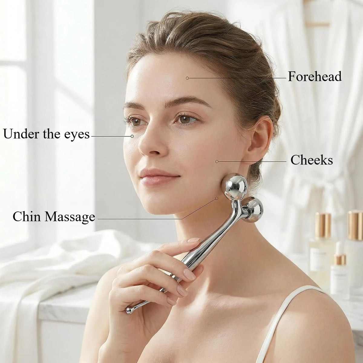 Stainless Steel Facial Roller & Gua Sha Sculpting Tool Facial Sculpting Tool PLUSH