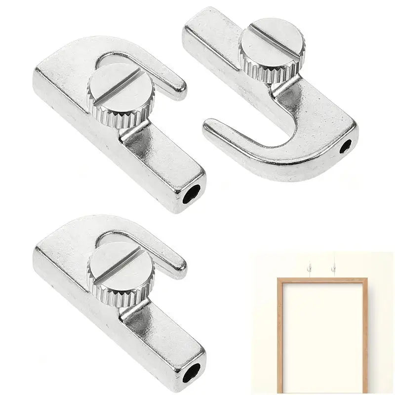 Heavy Duty Zinc Alloy Picture Rail Hooks – Silver Gallery Display Picture Rail Hooks PLUSH