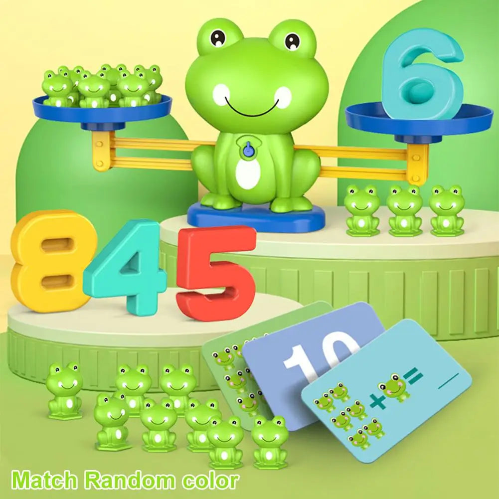 Frog Balance Scale Math Toy – Kids Addition & Subtraction Game Educational Math Toy PLUSH