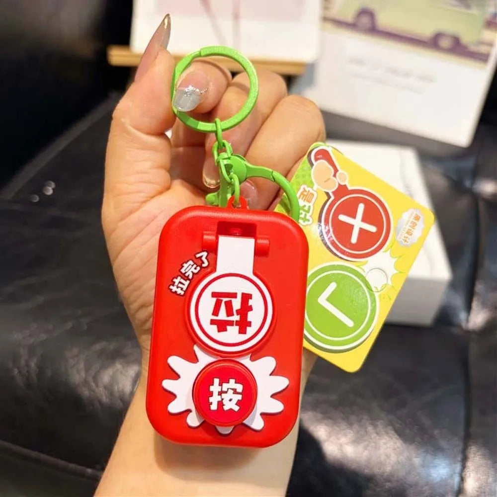 Sound Emitting Voice Button Keychain – Cartoon Animal Design Novelty Keychain PLUSH Style 2