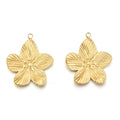 2pcs Stainless Steel Flower Charms for DIY Jewelry Making Jewelry Making Charms PLUSH GD 20x24mm