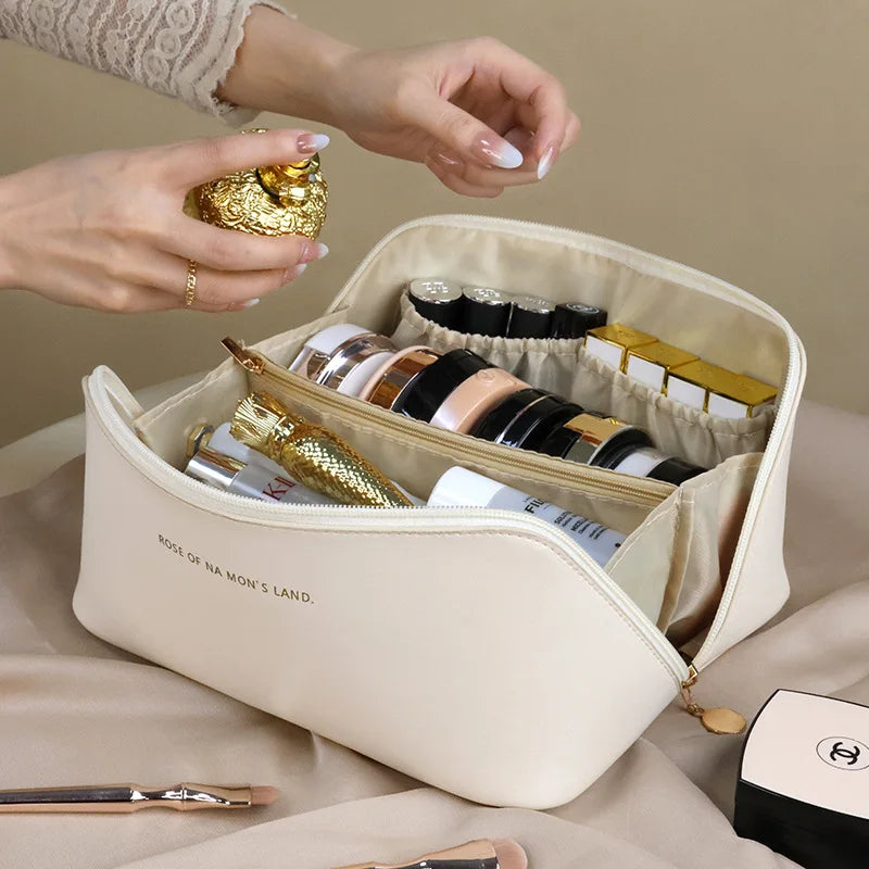 Travel Makeup Bag & Cosmetics Organizer | Skincare Storage Box Cosmetics Organizer PLUSH