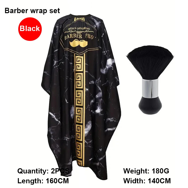 Professional Haircutting Kit – Cape, Apron & Neck Duster Brush Barber Haircutting Kit PLUSH W284-2pcs-A